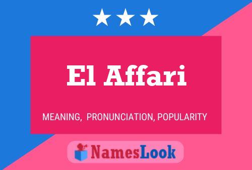 ملصق اسم El Affari