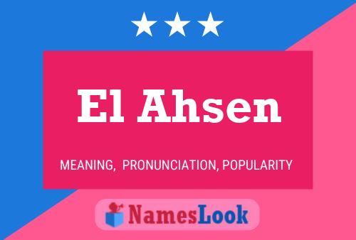 ملصق اسم El Ahsen