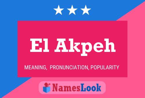 ملصق اسم El Akpeh