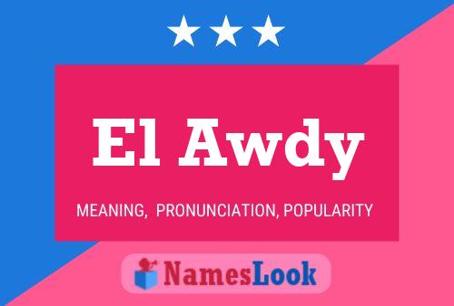 ملصق اسم El Awdy