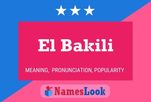 ملصق اسم El Bakili