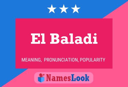 ملصق اسم El Baladi