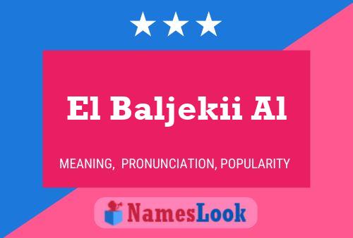 ملصق اسم El Baljekii Al