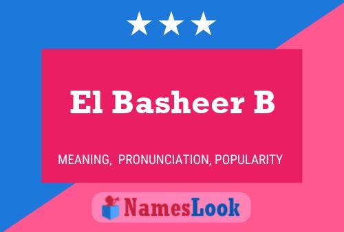 ملصق اسم El Basheer B