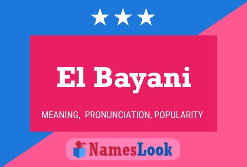 ملصق اسم El Bayani