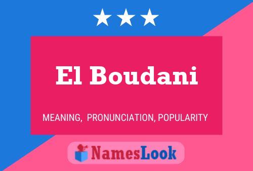 ملصق اسم El Boudani