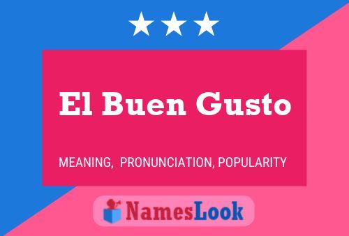 ملصق اسم El Buen Gusto