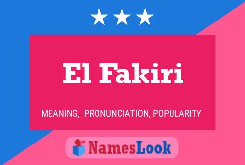 ملصق اسم El Fakiri