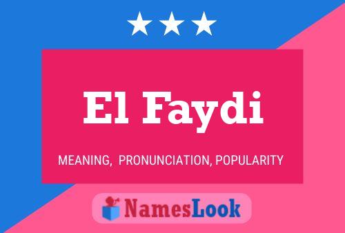 ملصق اسم El Faydi