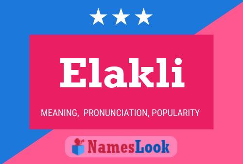 ملصق اسم Elakli