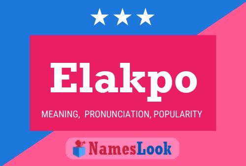 ملصق اسم Elakpo