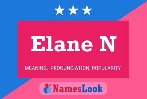 ملصق اسم Elane N