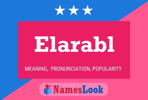 ملصق اسم Elarabl