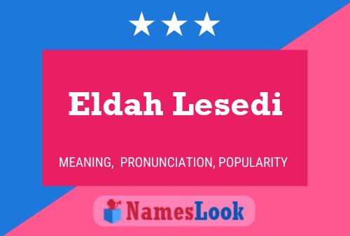 ملصق اسم Eldah Lesedi