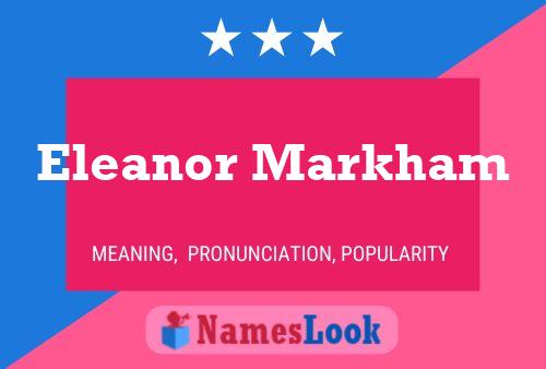 ملصق اسم Eleanor Markham