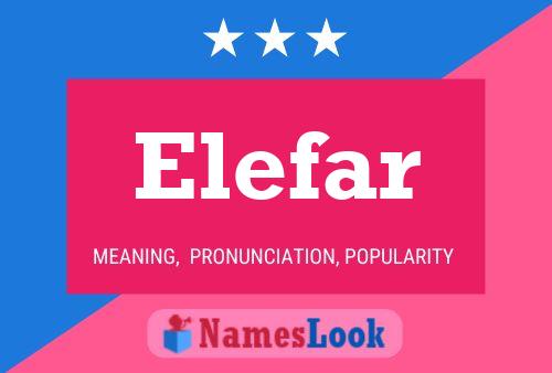 ملصق اسم Elefar