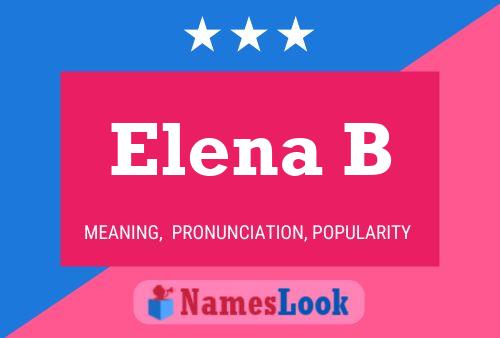 ملصق اسم Elena B