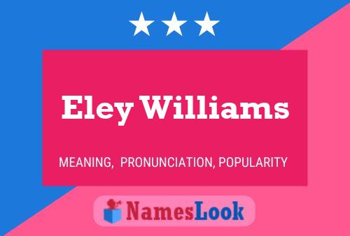 ملصق اسم Eley Williams