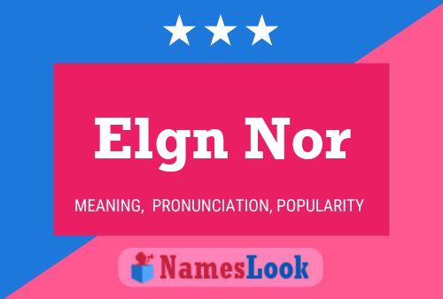 ملصق اسم Elgn Nor