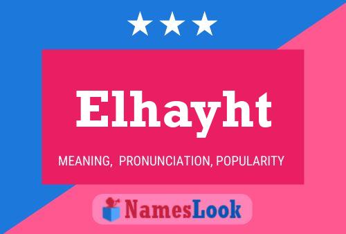 ملصق اسم Elhayht