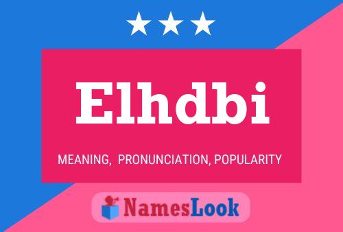 ملصق اسم Elhdbi