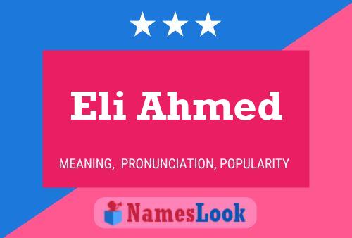 ملصق اسم Eli Ahmed