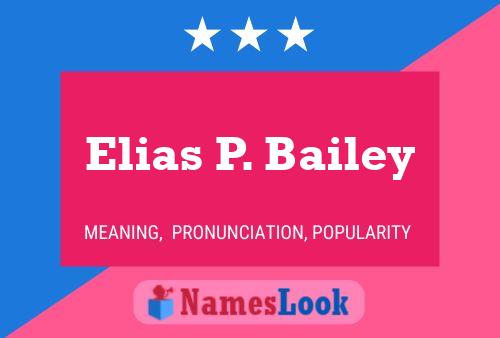 ملصق اسم Elias P. Bailey