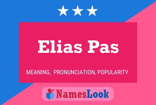 ملصق اسم Elias Pas