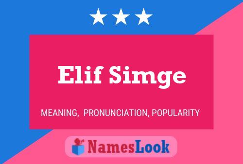 ملصق اسم Elif Simge