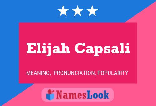 ملصق اسم Elijah Capsali