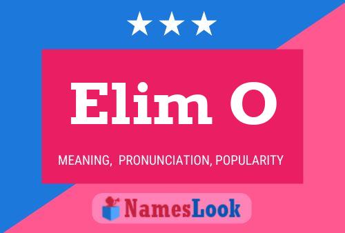 ملصق اسم Elim O