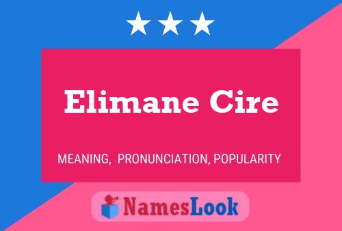 ملصق اسم Elimane Cire