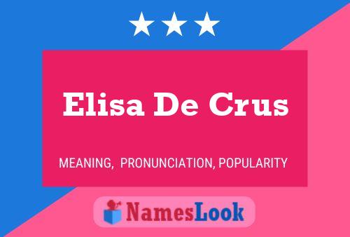 ملصق اسم Elisa De Crus