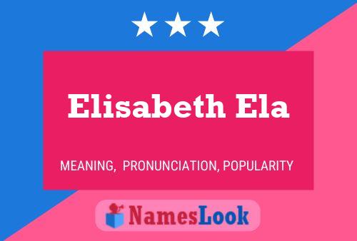 ملصق اسم Elisabeth Ela