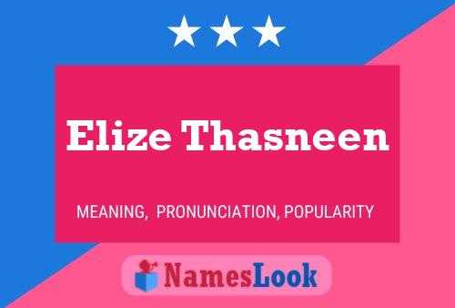 ملصق اسم Elize Thasneen