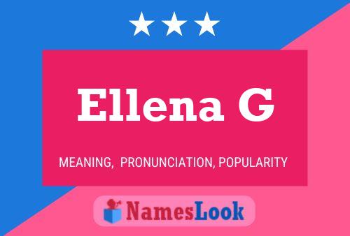 ملصق اسم Ellena G