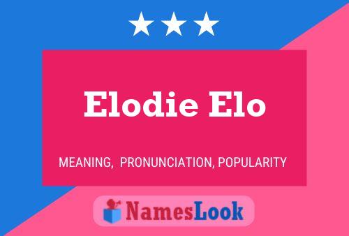 ملصق اسم Elodie Elo