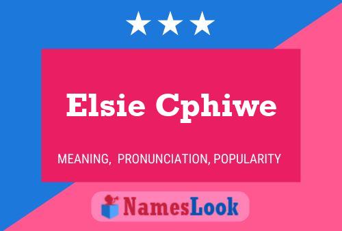 ملصق اسم Elsie Cphiwe