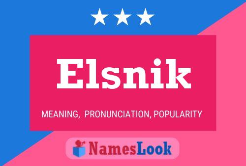 ملصق اسم Elsnik