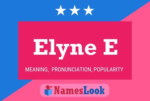 ملصق اسم Elyne E