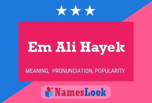 ملصق اسم Em Ali Hayek