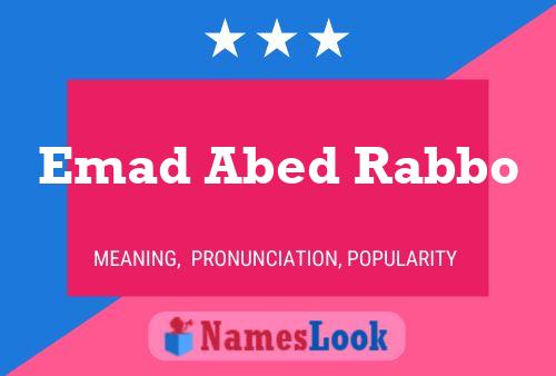 ملصق اسم Emad Abed Rabbo