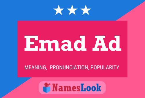 ملصق اسم Emad Ad