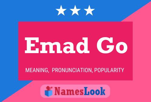 ملصق اسم Emad Go