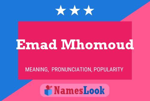 ملصق اسم Emad Mhomoud