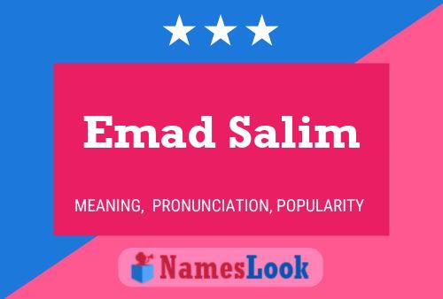 ملصق اسم Emad Salim