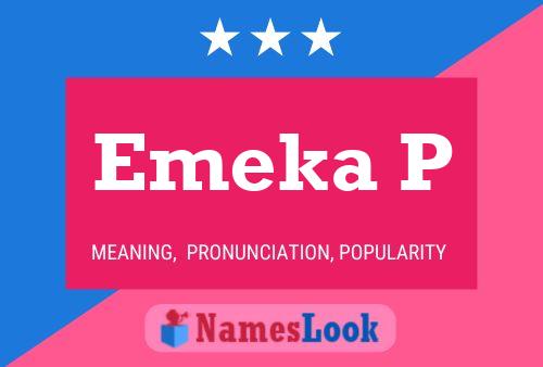 ملصق اسم Emeka P