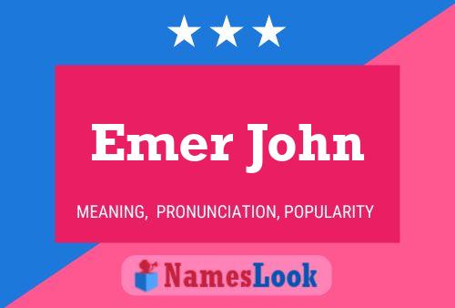 ملصق اسم Emer John