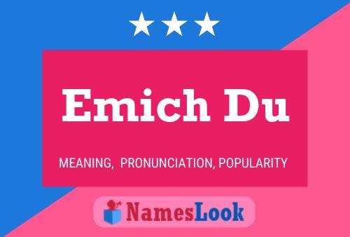 ملصق اسم Emich Du