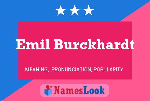 ملصق اسم Emil Burckhardt